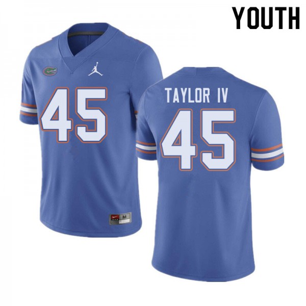 Jordan Brand Youth #45 Clifford Taylor IV Florida Gators College Football Jersey Blue